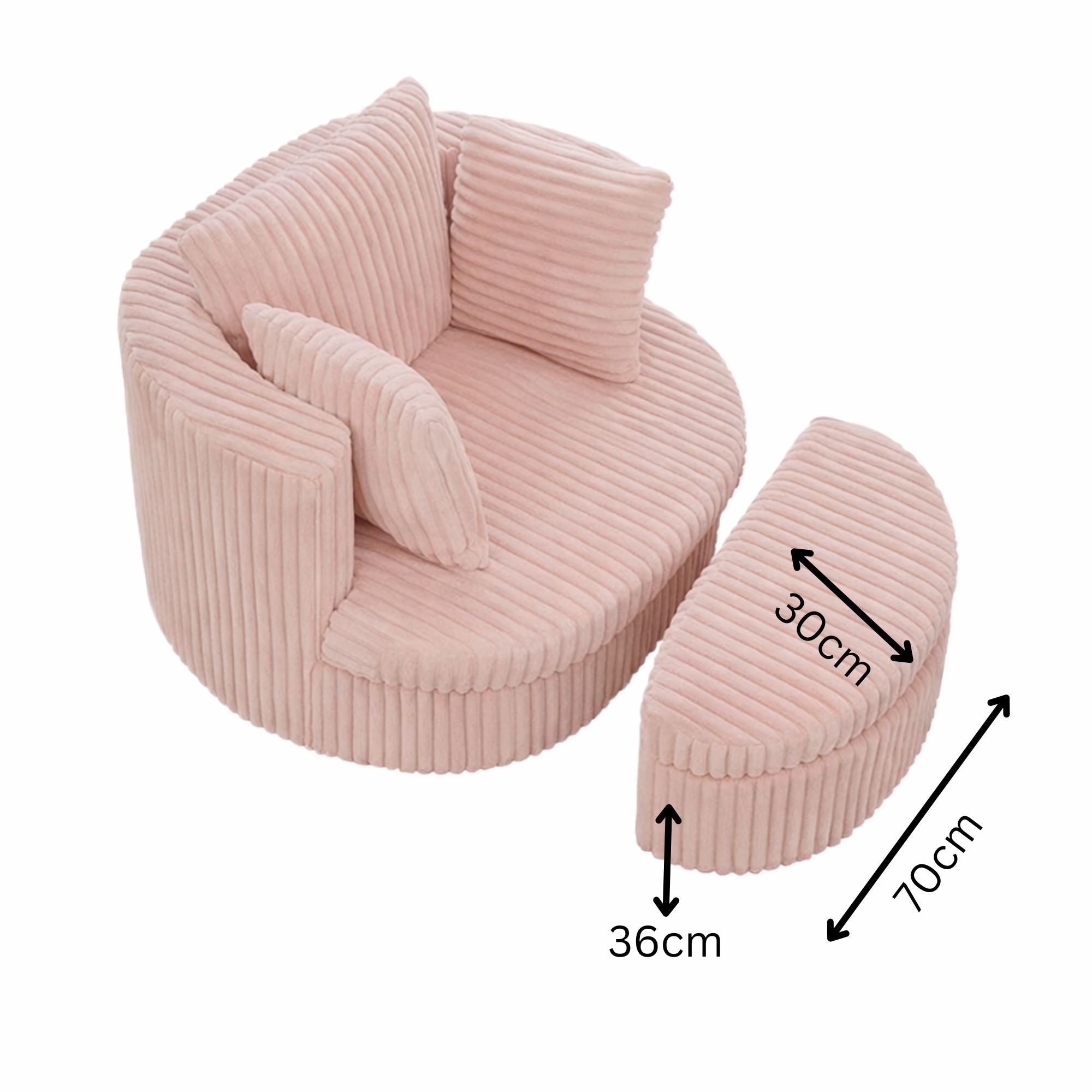 Swivel Accent Nursing Chair - Pink Ribbed