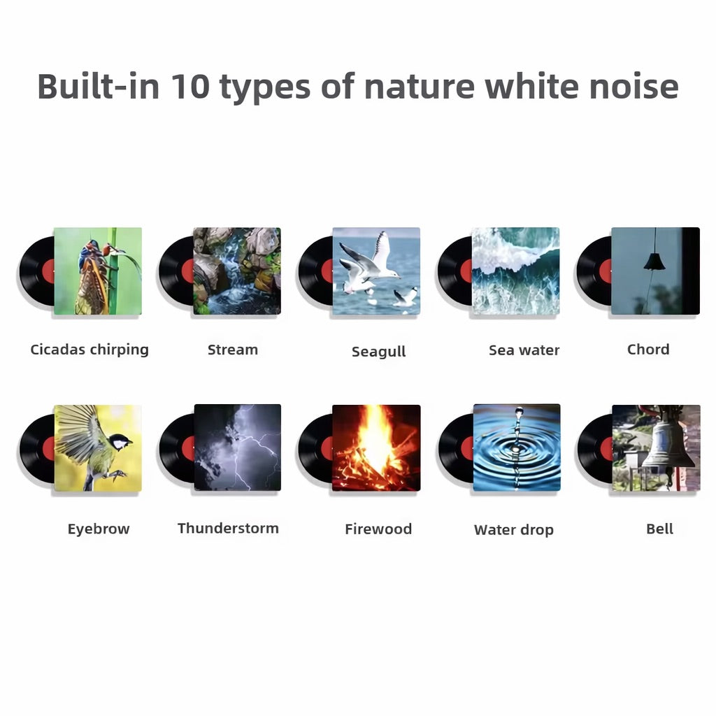 White Noise Sleep Machine with Soothing Sound and LED Changing Night Light