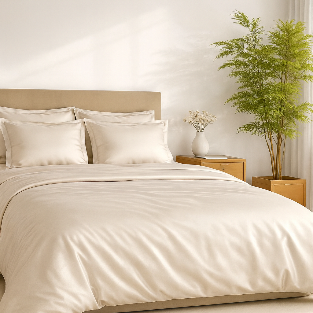 100% Organic Bamboo Bedding Set - Ivory