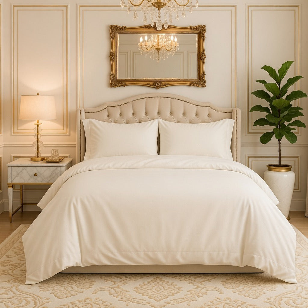 100% Organic Bamboo Bedding Set - Ivory
